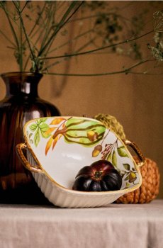 Миска з ручками з осіннім мотивом - різнобарвний