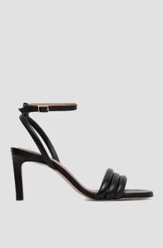 Женские черные кожаные босоножки Черный 37 BOSS 50516304;001