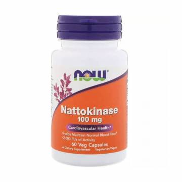 Наттокиназа NOW foods Nattokinase 100 мг, 60 капсул Наттокиназа NOW foods Nattokinase 100 мг, 60 капсул