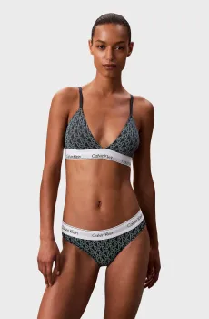 Женский темно-синий бюстгальтер с узором  LIGHTLY Синий M Calvin Klein LV00QF8498