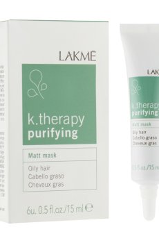 Уценка! Матирующая маска для жирных волос Lakme K.Therapy Purifying Matt Mask, 6*15 мл