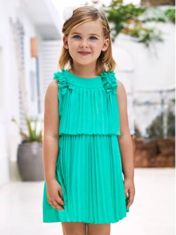 Mayoral Елегантне плаття 3920 Голубий Regular Fit