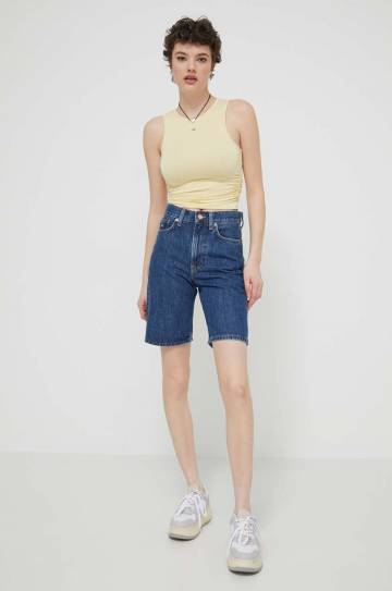 Топ Tommy Jeans цвет жёлтый Топ Tommy Jeans цвет жёлтый