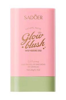 Румяна-стик для лица Sadoer Natural Matte Glow Blush Tinted Moisture Stick, 1 Shy Pink, 20 г