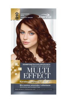 Оттеночный шампунь для волос Joanna Multi Effect Color Keratin Complex 10 Chestnut Brown, 35 г