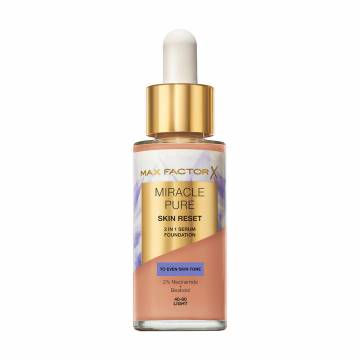 Тональный крем-сыворотка для лица Max Factor Miracle Pure Skin Reset 2 In 1 Serum Foundation 40-60 Light, 30 мл Тональный крем-сыворотка для лица Max Factor Miracle Pure Skin Reset 2 In 1 Serum Foundation 40-60 Light, 30 мл