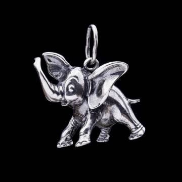 Серебряный кулон на счастье "Слон" 13528 Серебряный кулон на счастье "Слон" 13528