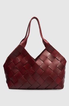 Бордовая кожаная сумка Castello