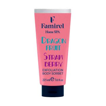 Отшелушивающий сорбет для тела Famirel Home SPA Exfoliation Body Sorbet, Dragon Fruit & Strawberry, 225 мл Отшелушивающий сорбет для тела Famirel Home SPA Exfoliation Body Sorbet, Dragon Fruit & Strawberry, 225 мл