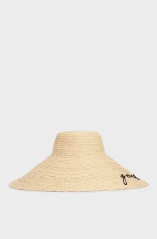 Женская соломенная шляпа RAFFIA SUN HAT Бежевый L-XL Gant 4900082