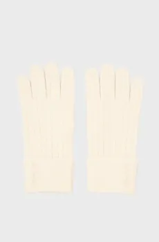 Женские белые шерстяные перчатки WOOL CABLE GLOVES Белый ONESIZE Gant 4930022