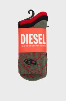 Мужские носки (3 пары) SKM-D-TENNIS-CREW-17,5 Разноцветный 43-46 Diesel A17883 0JCBS