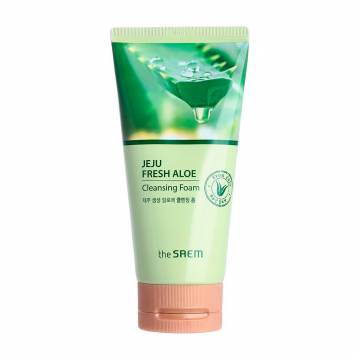 Увлажняющая пенка для умывания The Saem Jeju Fresh Aloe Cleansing Foam с алоэ вера, 150 мл Увлажняющая пенка для умывания The Saem Jeju Fresh Aloe Cleansing Foam с алоэ вера, 150 мл