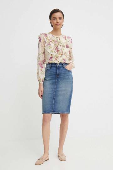 Джинсовая юбка Lauren Ralph Lauren mini прямая 200817846 Джинсовая юбка Lauren Ralph Lauren mini прямая 200817846