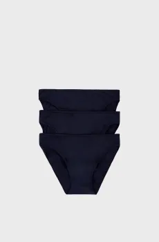 Женские черные трусики (3 шт) Черный L womensecret 7682948