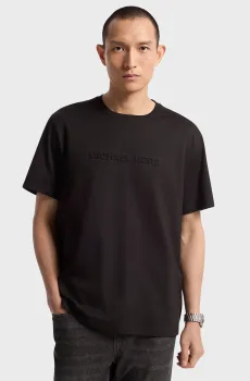 Мужская черная футболка EMBOSSED LOGO TEE Черный S Michael Kors CF4529H1V2