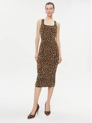 MICHAEL Michael Kors Трикотажна сукня MF381Q19NT Бежевий Slim Fit MICHAEL Michael Kors Трикотажна сукня MF381Q19NT Бежевий Slim Fit