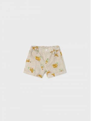 Mayoral Шорти з тканини 1257 Коричневий Regular Fit Mayoral Шорти з тканини 1257 Коричневий Regular Fit