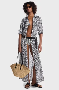 Женское платье с узором  COTTON MAXI Разноцветный M Michael Kors MS582UXH7F
