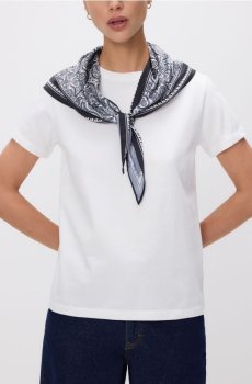 Reserved - Футболка з хусткою - білий - 459KL-00X