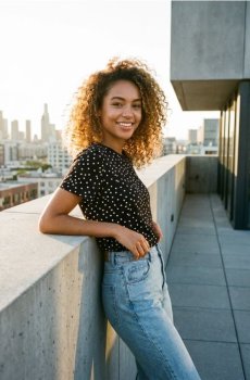 Футболка в горошок - чорний