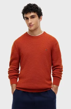 Мужской оранжевый джемпер SEASONAL STRUCTURE Оранжевый L Tommy Hilfiger MW0MW42799