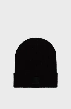 Мужская черная шерстяная шапка Черный ONESIZE BOSS 50568837;001
