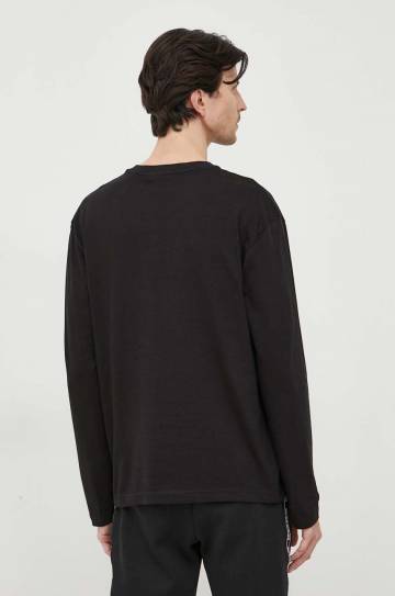 Хлопковый лонгслив Calvin Klein цвет чёрный однотонный Хлопковый лонгслив Calvin Klein цвет чёрный однотонный