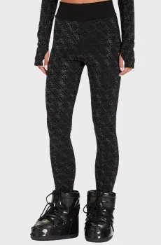 Женские черные леггинсы с узором Черный XS Guess W5BB73.K7182;JBLK