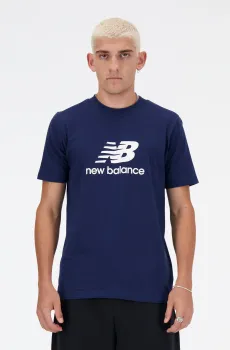 Мужская темно-синяя футболка NB Stacked Logo Синий XXL New Balance MT41502NNY