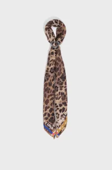 Женский коричневый платок с узором Коричневый ONESIZE Bimba Y Lola 262BASC10.10620