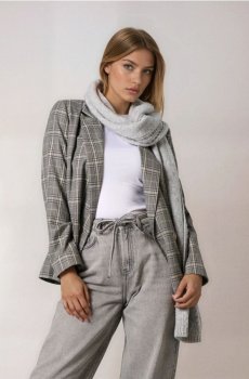 Шарф з домішкою вовни - сірий