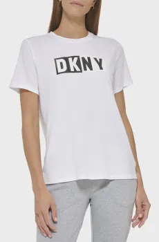 Женская белая футболка Белый S DKNY DP2T5894