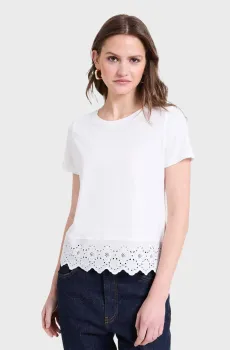 Женский белый топ Белый 36 Naf Naf CENT123E