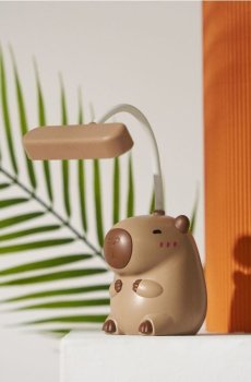 Настільна LED-лампа з мотивом капібари - золотисто-коричневий