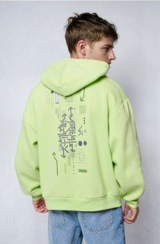 Кофта з принтом - жовто-зелений