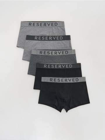 Reserved - Боксери класичні, 5 штук - темно-сірий - 005ES-90X Reserved - Боксери класичні, 5 штук - темно-сірий - 005ES-90X