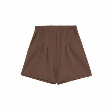 Cropp - Шорти з додаванням віскози - темно коричневий Cropp - Шорти з додаванням віскози - темно коричневий