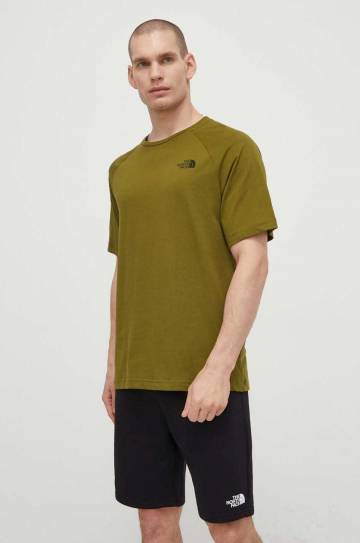 Хлопковая футболка The North Face мужская цвет зелёный с принтом NF0A87NUPIB1 Хлопковая футболка The North Face мужская цвет зелёный с принтом NF0A87NUPIB1
