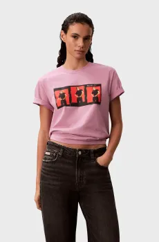 Женская розовая футболка OUTTAKES Розовый S Calvin Klein LV040496WH