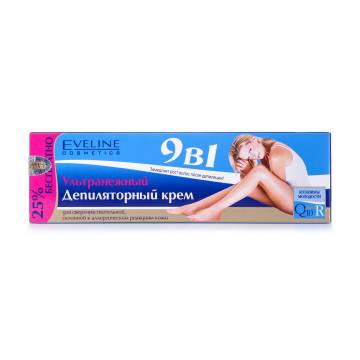 Крем для депиляции Eveline Cosmetics R+Q10 9 в 1 для чувствительной кожи, 125 мл Крем для депиляции Eveline Cosmetics R+Q10 9 в 1 для чувствительной кожи, 125 мл