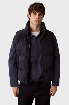 Мужской темно-синий вельветовый жилет Синий L Calvin Klein Jeans LV04RD519G