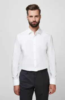 Мужская белая рубашка Белый 45 BOSS 50327693;100