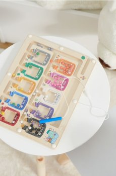 Деревяна головоломка - різнобарвний