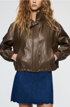 Reserved - Куртка з високим коміром - золотисто-коричневий - 484IA-82X