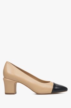 Туфлі шкіряні бежеві Estro  ER00113738