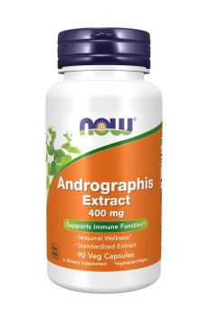 Экстракт aндрографиса NOW Foods Andrographis Extract 400 мг, 90 капсул