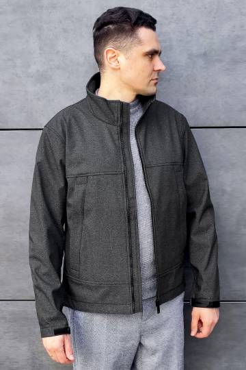 Мужская серая куртка-ветровка SB-25279-grey Мужская серая куртка-ветровка SB-25279-grey