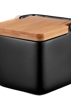 Сахарница Ardesto Midori черная, 12*12*11 см, 840 мл (AR0907B)