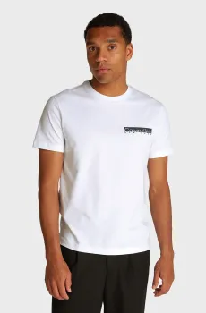 Мужская белая футболка NY CHEST BOX LOGO T-SHIRT Белый XXL Calvin Klein K10K113800
